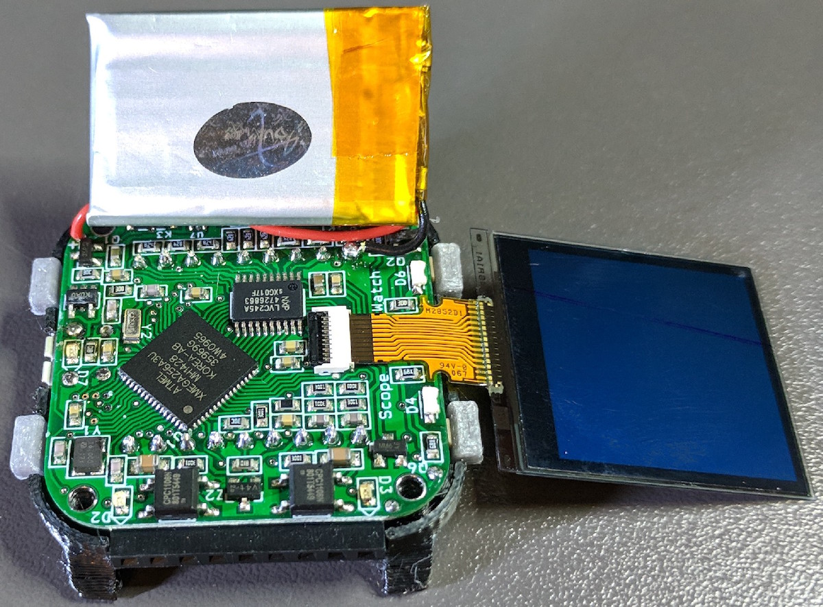 Oscilloscope Watch PCB Front View