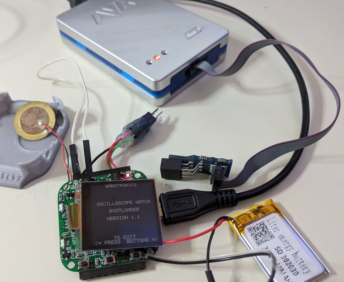 Oscilloscope Watch in Bootloader